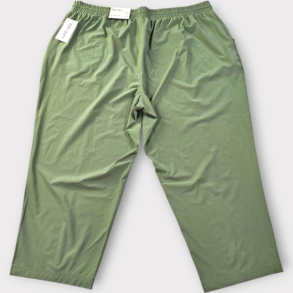 On 34th Plus Size Drawstring Commuter Pants in Olivine - Picture 6 of 12